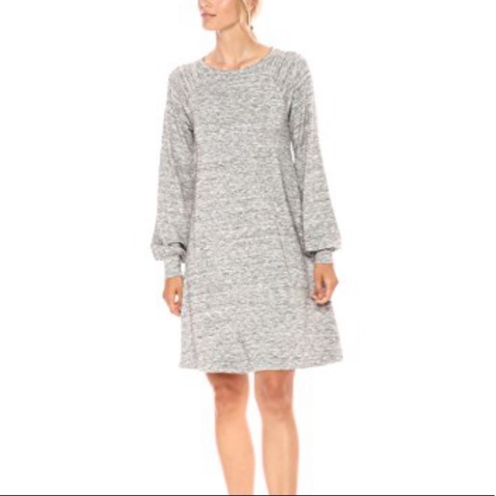 Daily Ritual heather gray long sleeve dress XS